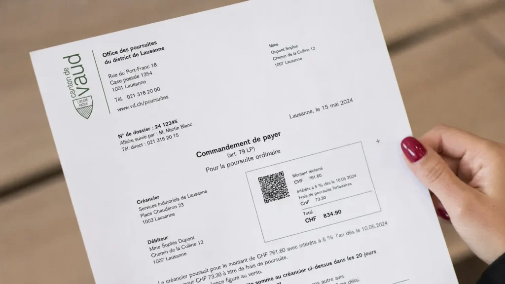 Poursuites en Suiza: qué son, consecuencias y cómo quitarlas del registro